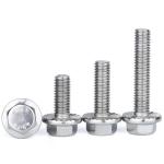 Stainless Steel Flange Bolts DIN6921 Class 8.8 10.9 12.9 Hex Flange Head Bolt M2