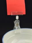 POP Clip Clear Plastic Card Holder In Store , Retail Shop Display Systems