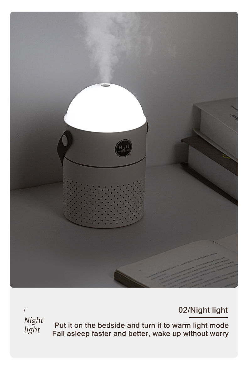 HOMEFISH Rechargeable Battery Essential Oil Diffusers 550ml Projection Air Humidifier
