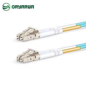 China LC To LC UPC OM3 Duplex 3m Fiber Optic Multimode Patch Cord on sale