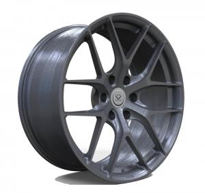 China Deep Concave Forged Wheels Brushed Black Monoblock Alloy Rims 20 Inch on sale