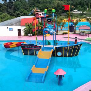 Wholesale Fiberglass Water Tower Slide Pirate Ship Anti Rust Playground Aqua Park Slides from china suppliers