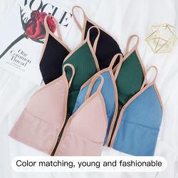 Wholesale                  Knitted Tank Top Bra Women Strap Vest Sexy Sport Bra              from china suppliers