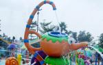 Customized Fiberglass Flower Spray Park Equipment, Family Entertainment Water