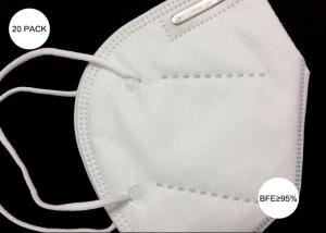 Wholesale Outdoor KN95 Protective Face Mask CE Certified Safe With Earloop Respirator 20 - Pack from china suppliers