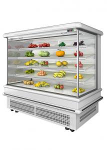 China Vertical Refrigerated Cooler Display Case Air Curtain Open Chiller For Vegetables And Fruits on sale