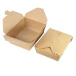 Fast Food Takeaway Packaging Box Made of Biodegradable Kraft Paper with Custom