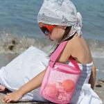 New Children'S Mesh Shell Storage Bag Beach Three-Dimensional Round Sand Bucket