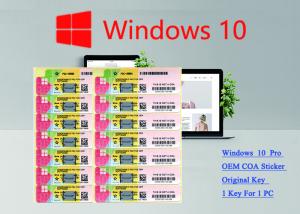 Wholesale Microsoft Operating System COA License Sticker / Windows 10 Pro OEM 100% Original from china suppliers