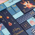 24 Days Countdown Christmas Box Calendar Packaging With Ribbon Closure