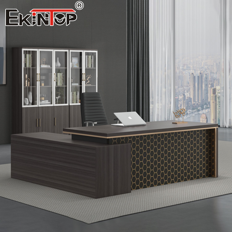Durable L Shape Office Desk Moisture Proof Executive Office Furniture