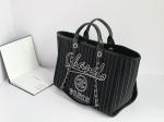 Large Custom Branded Bags Cotton Calfskin Chanel 2.55 Handbag Metalblack And