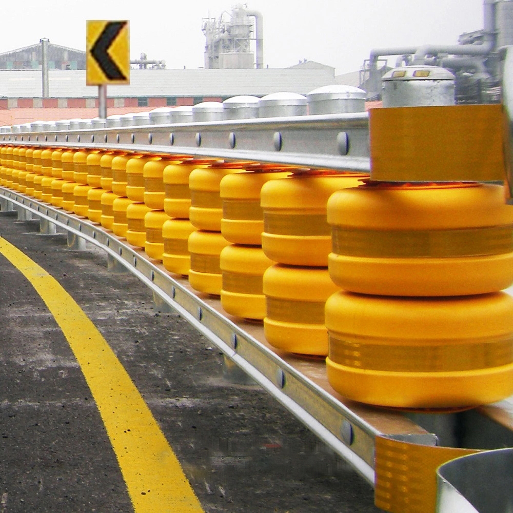 Roadway Protection at its Best Q235 Q345 Metal Roller Barrier with ISO Certification