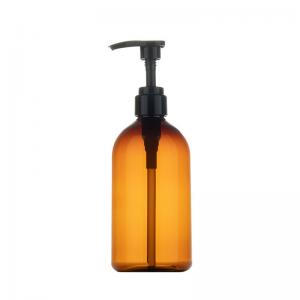 China Body Care Shampoo Pump Bottle 500ml Amber Plastic Bottles on sale