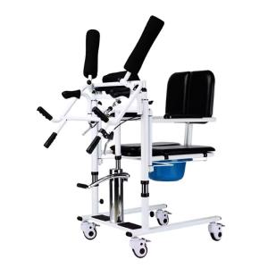 Wholesale Reliable Quality Adjustable Height Manual Patient Transfer Lift Chair Hydraulic Lift Wheelchair for Paralyzed Use from china suppliers