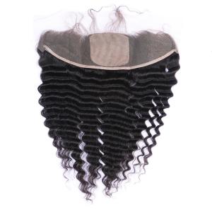 Wholesale Deep Wave Virgin Human Hair Lace Front Wigs 13x4 Curly Lace Frontal Closure from china suppliers