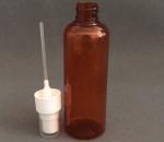 Dark Brown PET Round Shoulder 100ml Spray Bottle For Alcohol Disinfectant