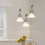 French Rustic Glass Pendant Light Single Decorative Pendant Light