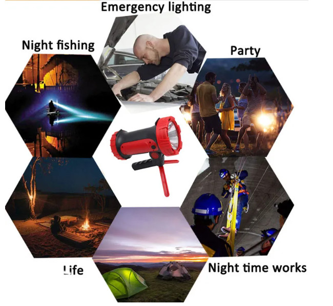 10W LED Night Hunting Headlamp Work Light Handhold For Outdoor Fishing 10000 Hours