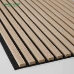 Customizable Slatted Wall Panels 9mm Polyester For Bedroom Soundproofing