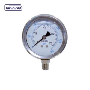 Wholesale 63mm Oil filled 304stainless steel Seismic pressure gauge manometer from china suppliers
