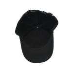 Black Flat Embroidery Baseball Caps Metal Self Fabric Buckle Hats