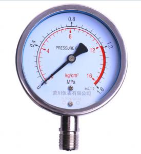 Wholesale 108mm Differential Water Pressure Gauge 300 PSI Water Liquid Gas Y-100BF2 from china suppliers