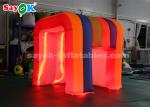 Inflatable Party Tent Rainbow Color LED Light Mini Blow Up Photo Booth For