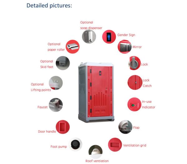 Casting Aluminum Portable Toilet Mould Rotomold Mobile Toilet Mould With Full