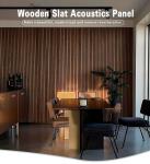 Modern Composition PET Acoustic Timber Slats Customized For Office Building