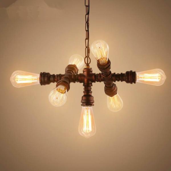 Loft Industrial Style Retro Water Pipe Chandelier Restaurant Aisle Coffee Shop
