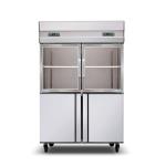2/4 Doors Stainless Steel Commercial Kitchen Freezer 1000L Capacity With Low