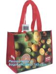 Custom promotional wine shopping tote fabric polypropylene laminated pp non