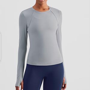 Wholesale Long Sleeve Crew Neck Women Equestrian Tops Running Fitness Breathable from china suppliers