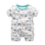 pureborn Newborn Baby Short Sleeve Bodysuit Romper Outfits for Baby Boys and