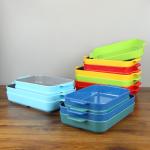 Rectangular Two-Ear Melamine Casserole Household Tableware Light Heat Hotel Dry