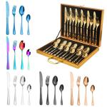 Eco Friendly Stainless Steel 16pcs 24pcs Cutlery Set With Custom Logo