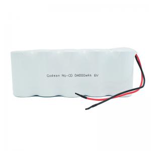 China Ni Cd Rechargeable Battery Pack D4000mAh 6.0V Cycle Life Batteries on sale