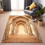 National Style Prayer Floor Carpet Rug Machinable Arabic Printed Worship Mat