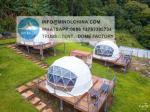 Steel Frame Waterproof Canvas Dome Tents For Camping Hotel