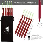Ultralight 10g 5.9 In Aluminum Tent Stakes For Camping