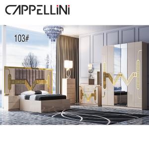 Wholesale Modern Bedroom Sets Furniture MDF Glass with Gold Side Table Night Lamps from china suppliers