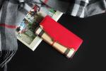 Ms. leather wallet plaid wallet new European and American fashion patent leather
