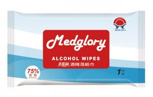 China 1 Piece 75% Alcohol  Wet Wipes  Kill 99.9% Of Germ For Human Body Skin on sale
