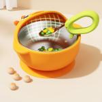 Customized Logo Acceptable Non-toxic Silicone Baby Bowl Set for Feeding and