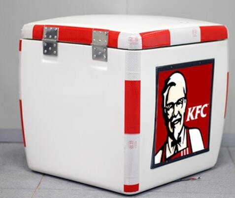Large Volumr Motorcycle Delivery Food Box with LED Light for Scooter or Motorcycle with Locks and Keys