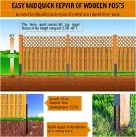 Upgrade Your Fence 12 Gauge Steel 4x4 Fence Post Repair Kit for Tilted or Broken