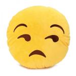PP Cotton Filled Plush Emoji Cushion Pillows Smiley Face 30cm Round Shape