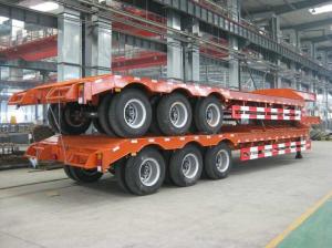China Fast delivery wide load trailer 80ton low bed semi trailer good price on sale