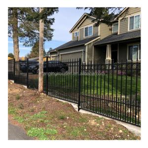 Wholesale Morden Trellis Gates with Powder Coated Frame Galvanized Iron Black Metal Fence Panels from china suppliers